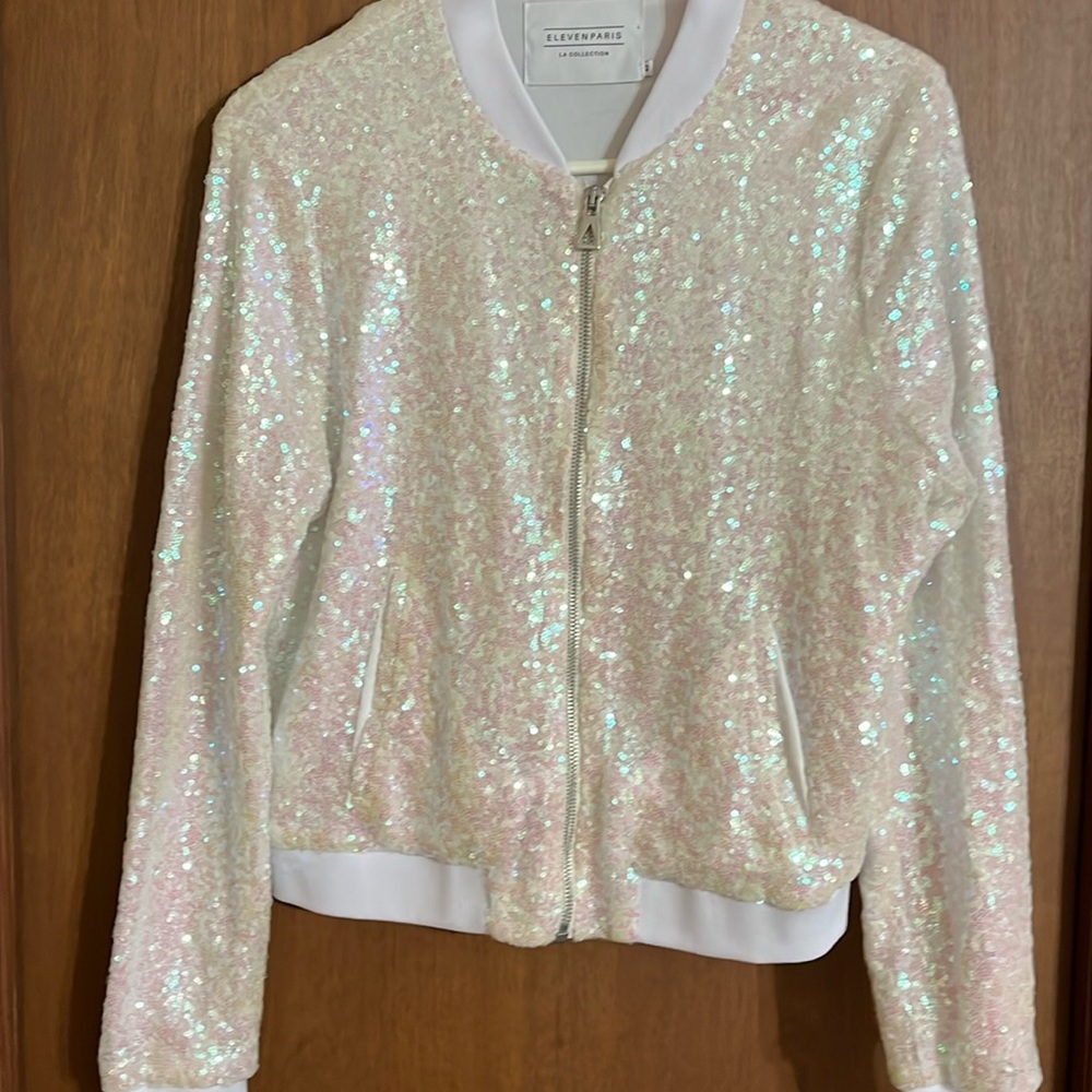 Eleven Paris sequins bomber jacket size 40 or medium